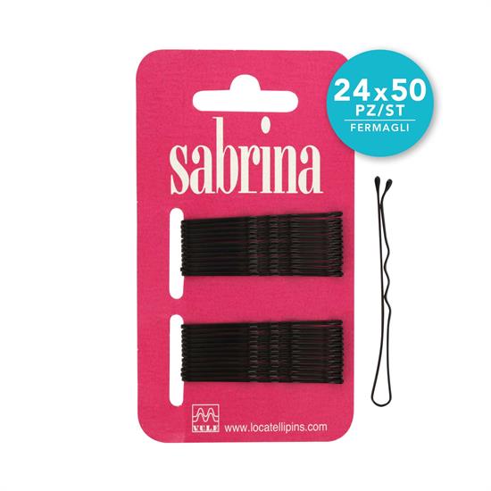 SABRINA FERMAGLI ONDATI CON PALLINA 5 CM NERI 166 (SCATOLA)