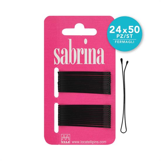 SABRINA  HARRKLAMMERN  GLATT 5 CM SCHWARZ 172 (SCHACHTEL)