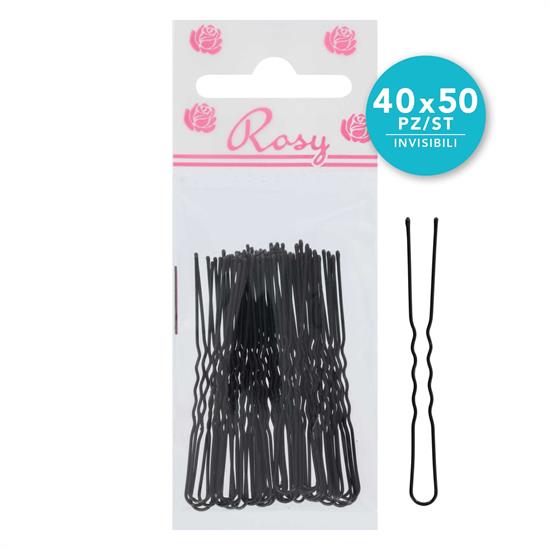 ROSY INVISIBILI ONDATI CON PALLINA 6 CM Ø 0,75 NERI   377