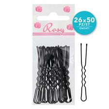 ROSY FORCELLE ONDATI CON PALLINA 6 CM Ø 0,90 NERI   379