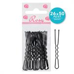 ROSY FORCELLE ONDATI CON PALLINA 6 CM Ø 0,90 NERI   379