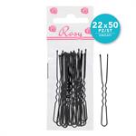 ROSY FORCELLE ONDATI CON PALLINA 7 CM Ø 0,90 NERI   381