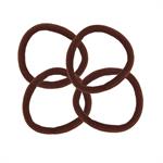 L.C ZOPFGUMMI 302M-112 HAARBAND BRAUN 0,5 CM BREITE