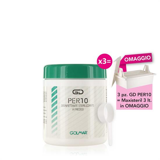 GOLMAR OFFERTA 3PZ.GD PER10 DISINFET.STERI.A FREDDO+MAXISTERIL 3 LT.