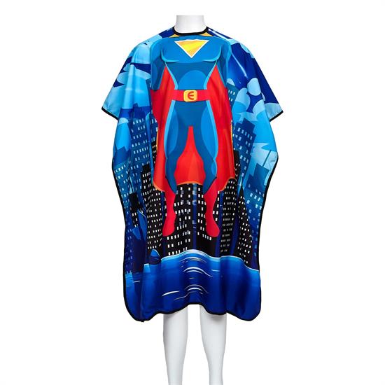EFA SUPERHERO KINDER HAARSCHNEIDEUMHANG BUNT 90x130CM HAKENVERSCHLUS